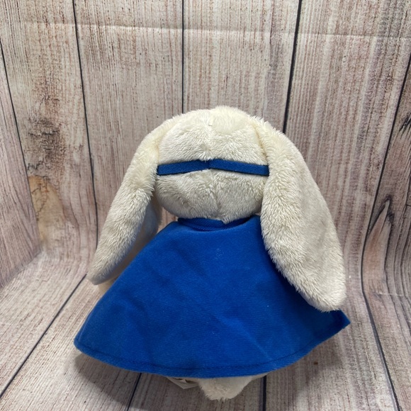 Manhattan Toy Company Superhero Bunny Rabbit Plush Stuffed Blue Cape 13" - Picture 3 of 4